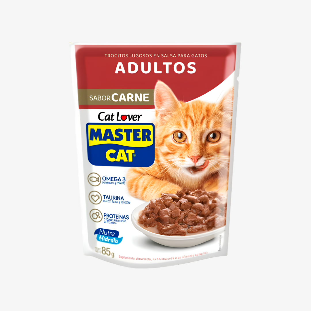 Sobres de Alimento Húmedo Master Cat Carne 85gr