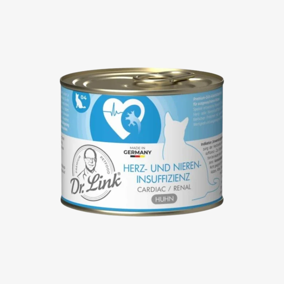 Lata Dieta Especial Insuficiencia Cardíaca & Renal Pollo 200gr - Dr. Link