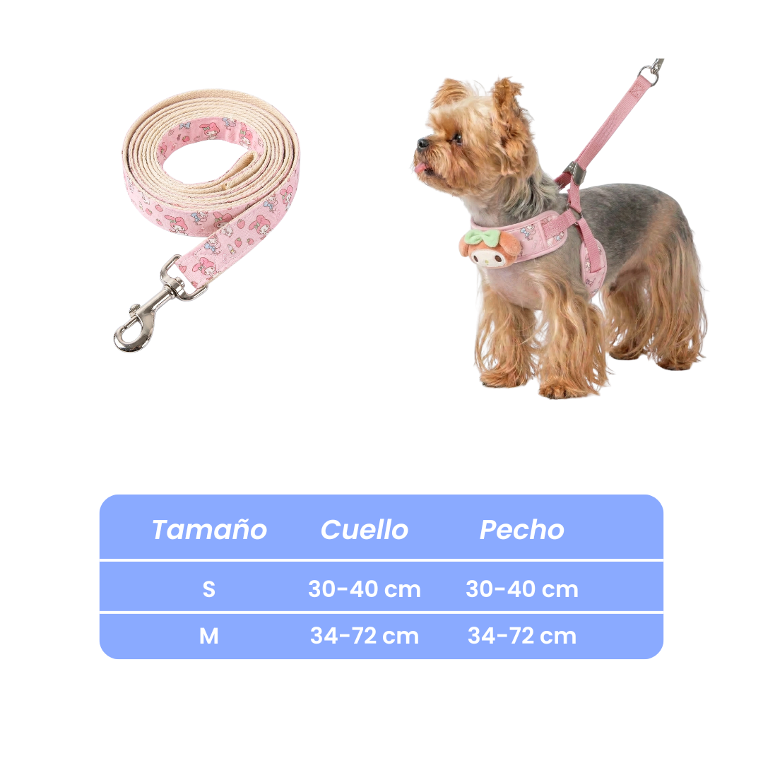 Conjunto Arnés y Correa para Mascotas Sanrio