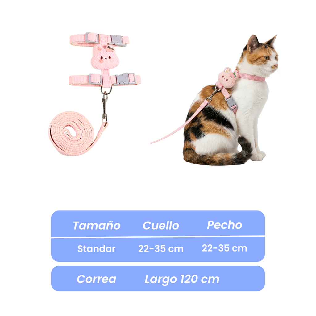 Conjunto Arnés + Correa Paseo Conejito