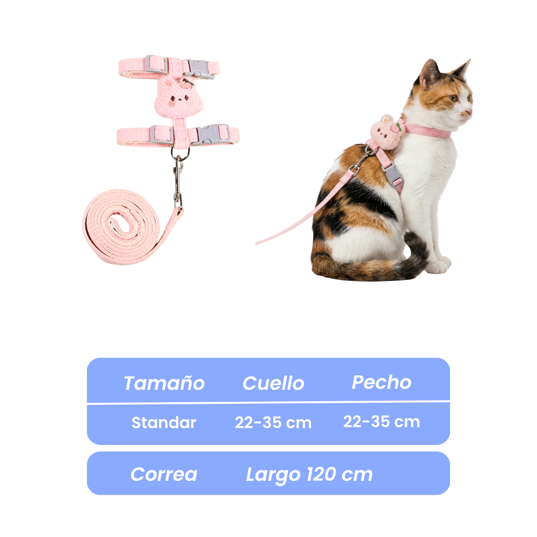 Conjunto Arnés + Correa Paseo Conejito