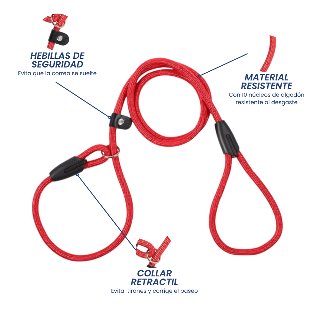 Correa Antitirones  Slip Leash de paseo 1.2 mts