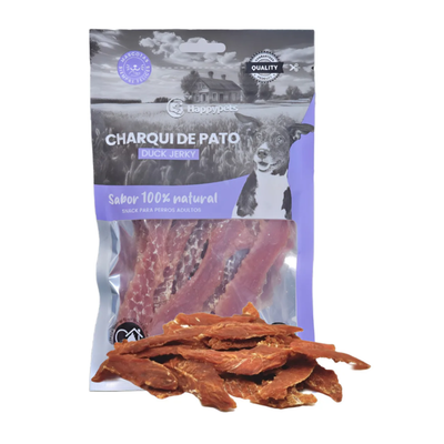 Snack Happypets Charqui De Pato 100 Gr