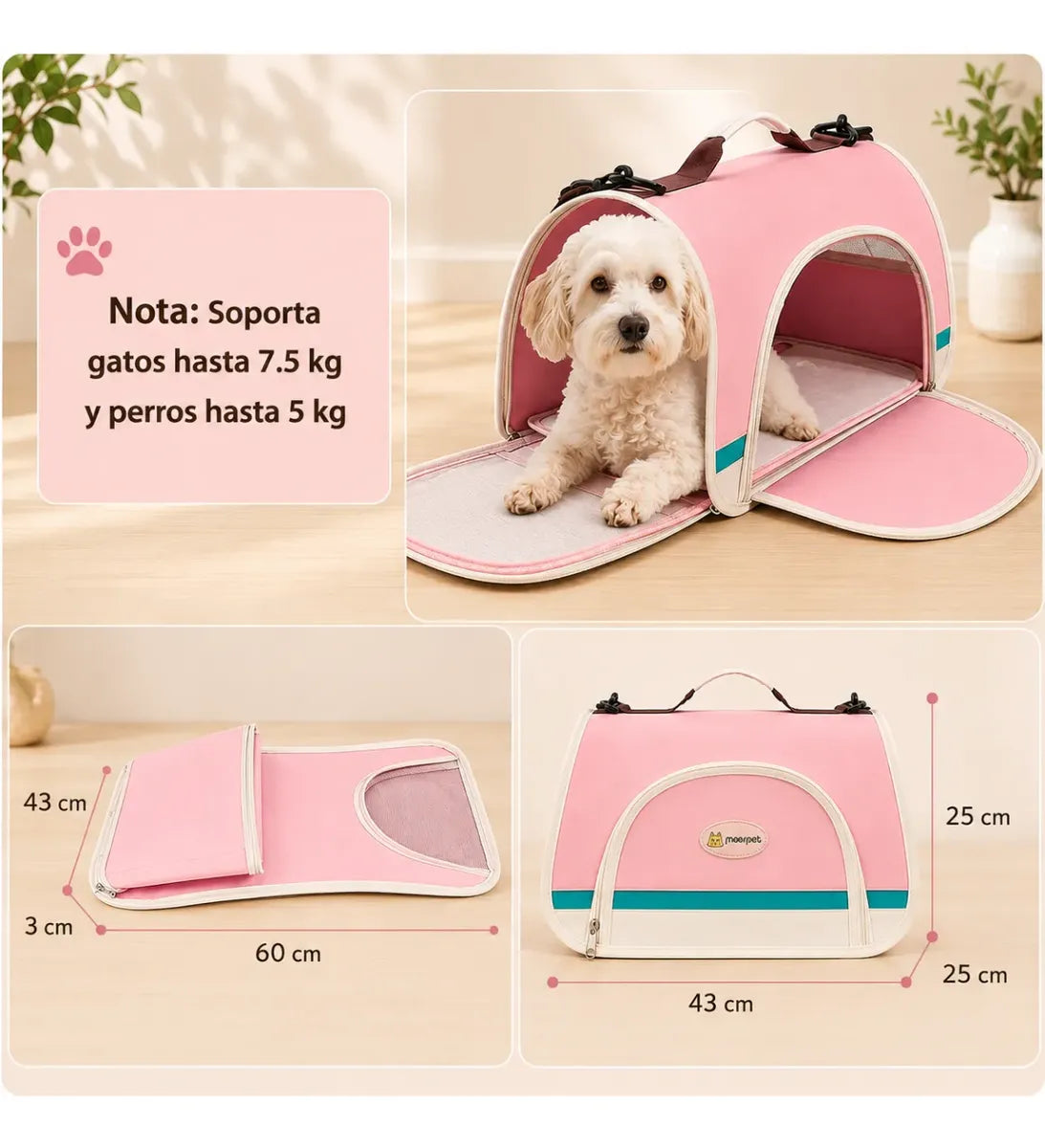 Bolso Transportador para perros y gatos