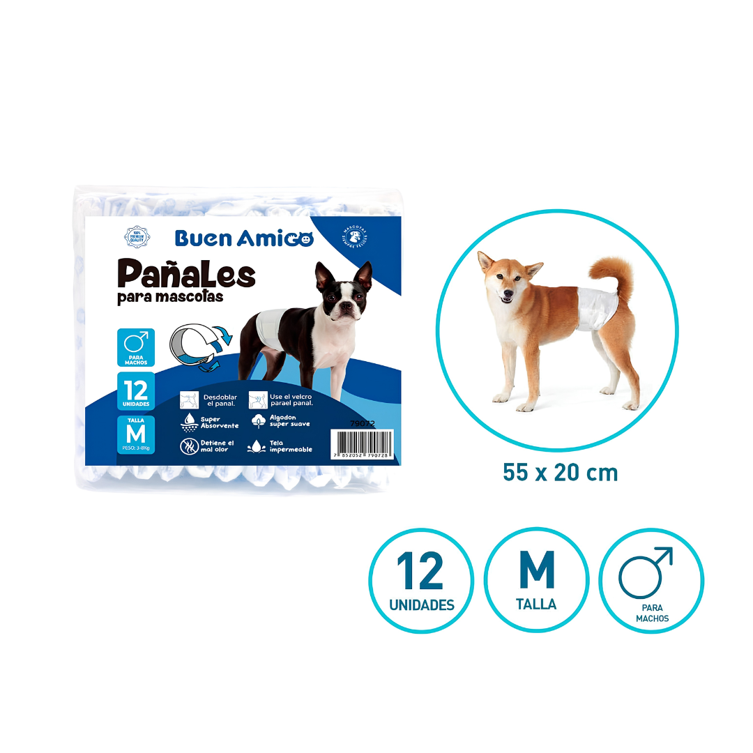 Pañales desechables para Machos 10 Uds