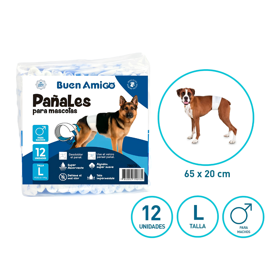 Pañales desechables para Machos 10 Uds