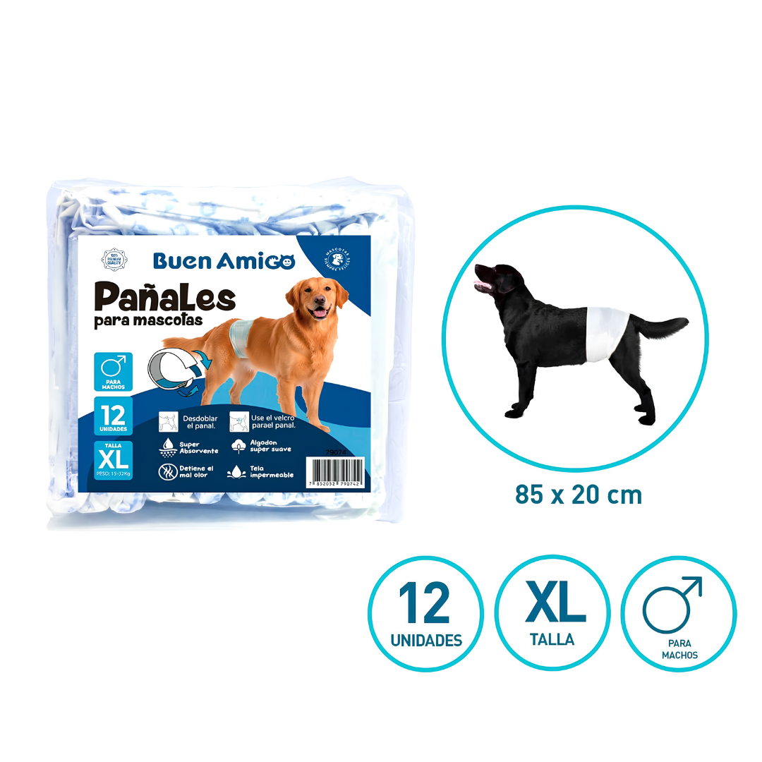 Pañales desechables para Machos 10 Uds