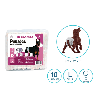 Pañales desechables para Hembras 10 Uds