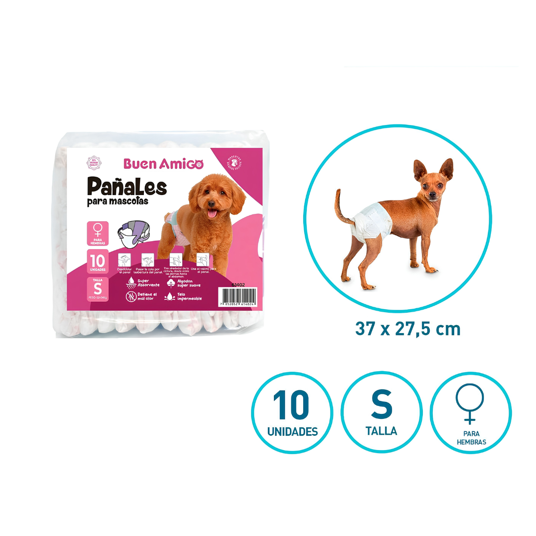 Pañales desechables para Hembras 10 Uds