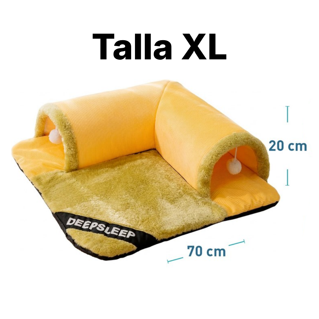 Cama con Túnel para gatos