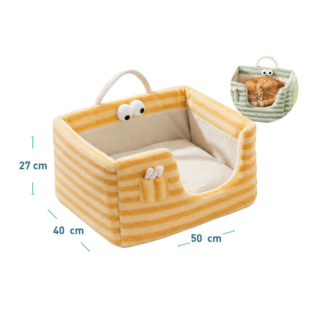 Cama estilo Box para gatos Bunny Rayas