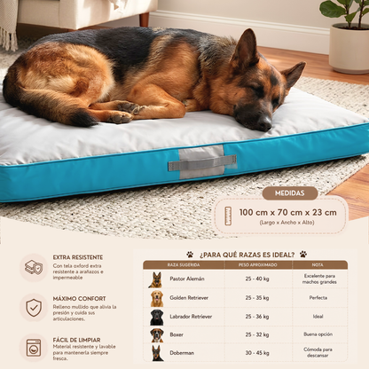 Cama Tela Oxford para Perros Grandes 100x70 cm