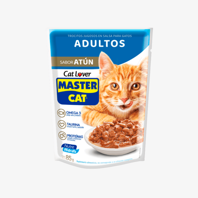 Sobres de Alimento Húmedo Master Cat Atún 85g