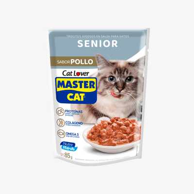 Sobres de Alimento Húmedo Master Cat Senior Pollo 85g