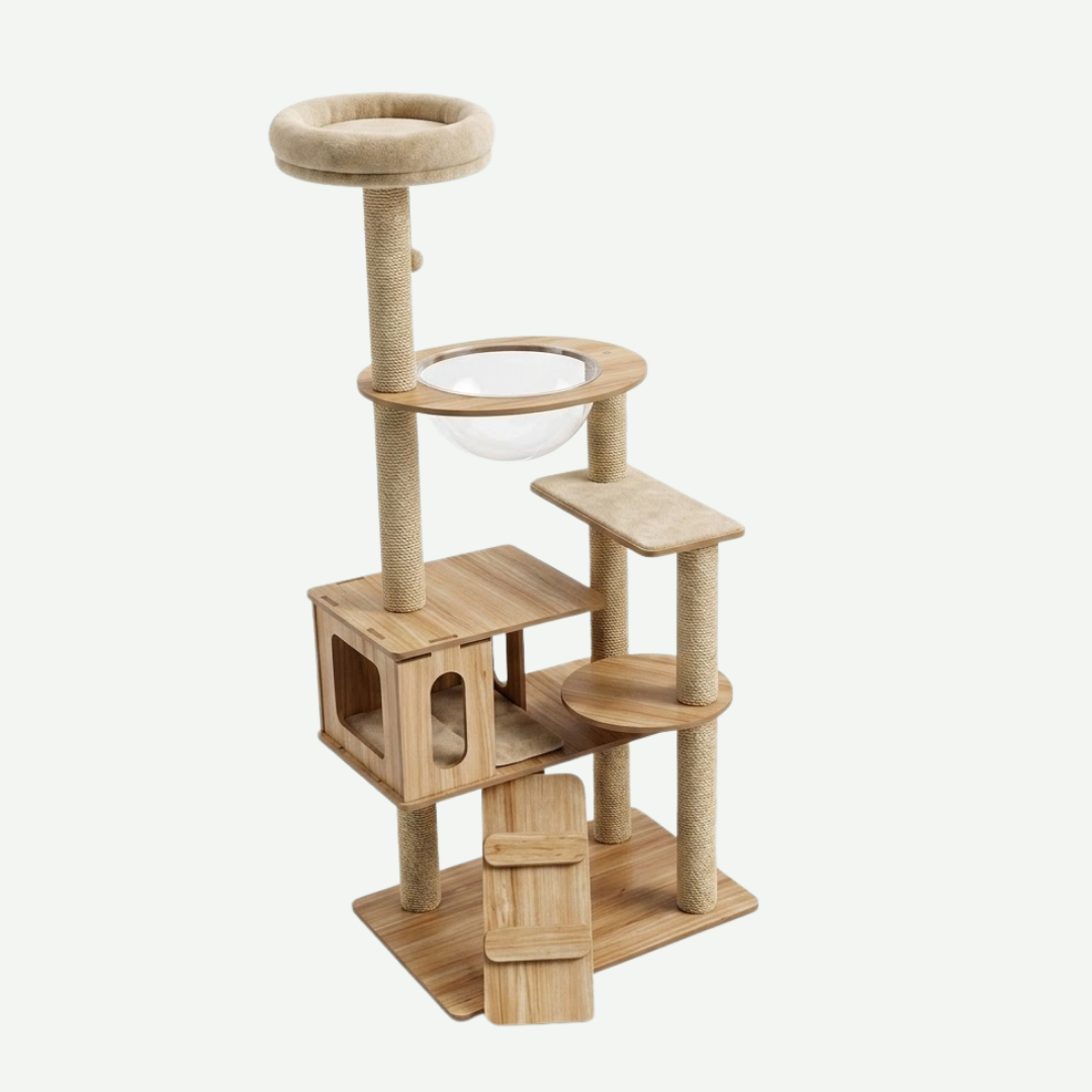 Rascador Madera Multinivel Premium 1.4mts