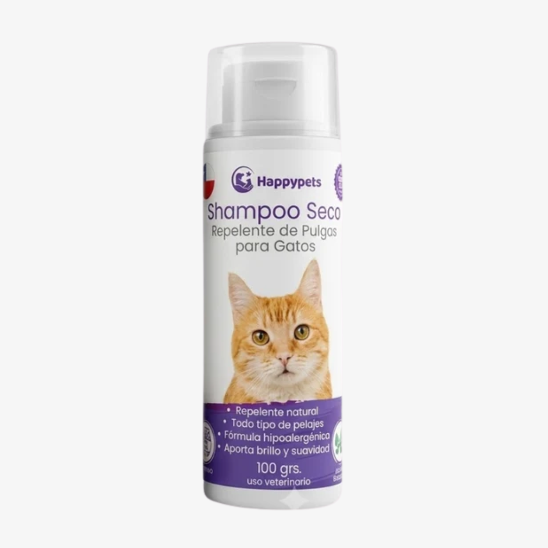 Shampoo Seco Repelente de Pulgas para Gatos