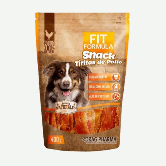 Snack Natural tiritas de Pollo FitFormula 400 gr