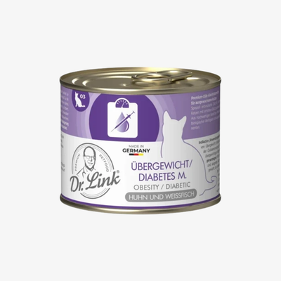 Lata Dieta Especial Sobrepeso & Diabéticos/ pollo y pescado blanco 200gr - Dr. Link