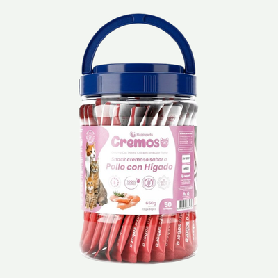 Sachet cremosos Sabor Pollo con Hígado 50 Unidades