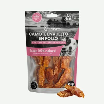 Snack  Camote Envuelto en Pollo 100gr HappyPet