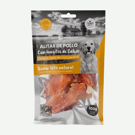 Snack Alitas de Pollo 100gr HappyPet
