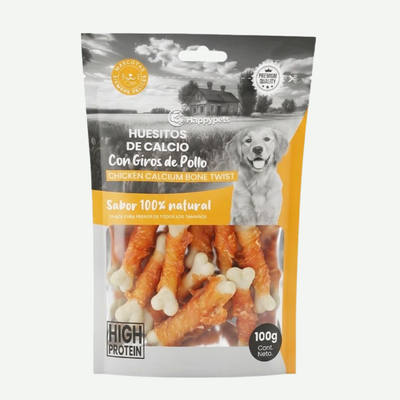Huesitos de Calcio con Giros de Pollo 100g