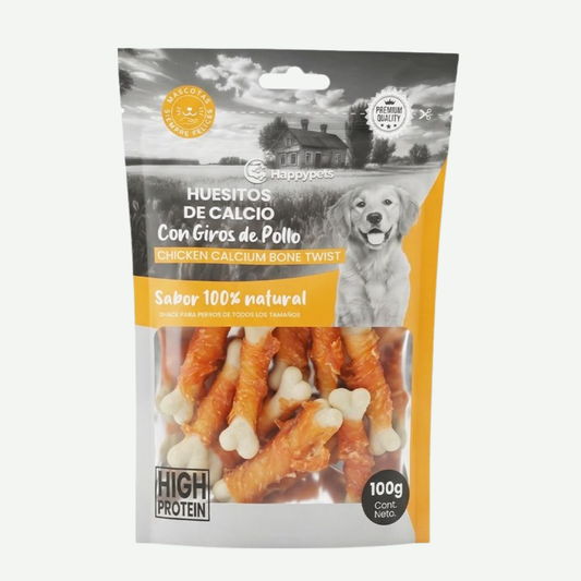 Huesitos de Calcio con Giros de Pollo 100g