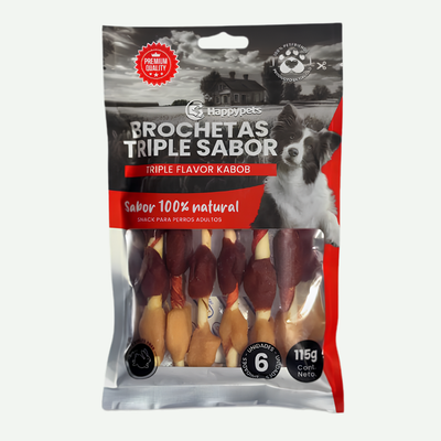Brochetas Triple Sabor 6 Unidades