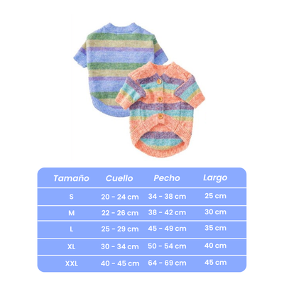 Sueter de Botón y Rayas
