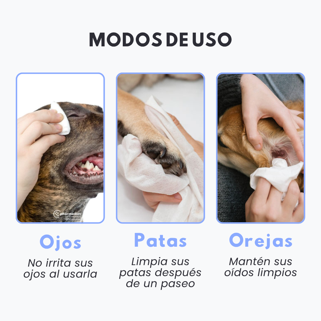 Toallitas húmedas Para Mascotas 50uds